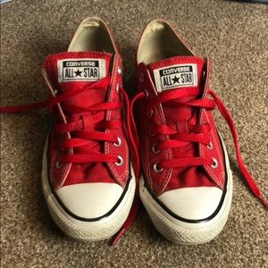 Red converse all star chuck taylor